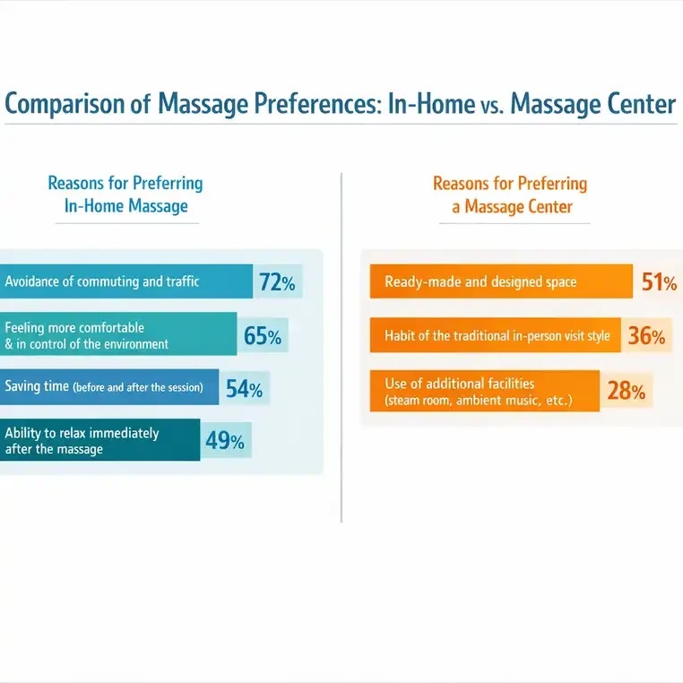 Infographic comparing reasons for choosing in home massage vs massage centers in Toronto. Infographic comparing reasons for choosing in home massage vs massage centers in Toronto.Infographic comparing reasons for choosing in home massage vs massage centers in Toronto.