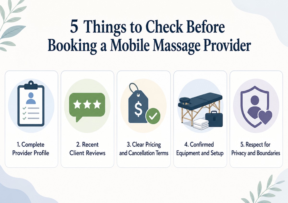 5 Things to Check Before Booking a Mobile Massage Provider